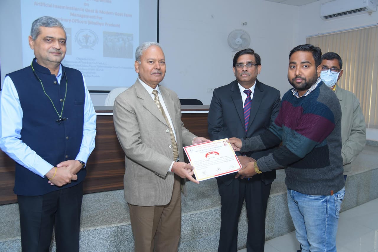 Training of Veterinary Officers on AI in goats from Government of Madhya Pradesh