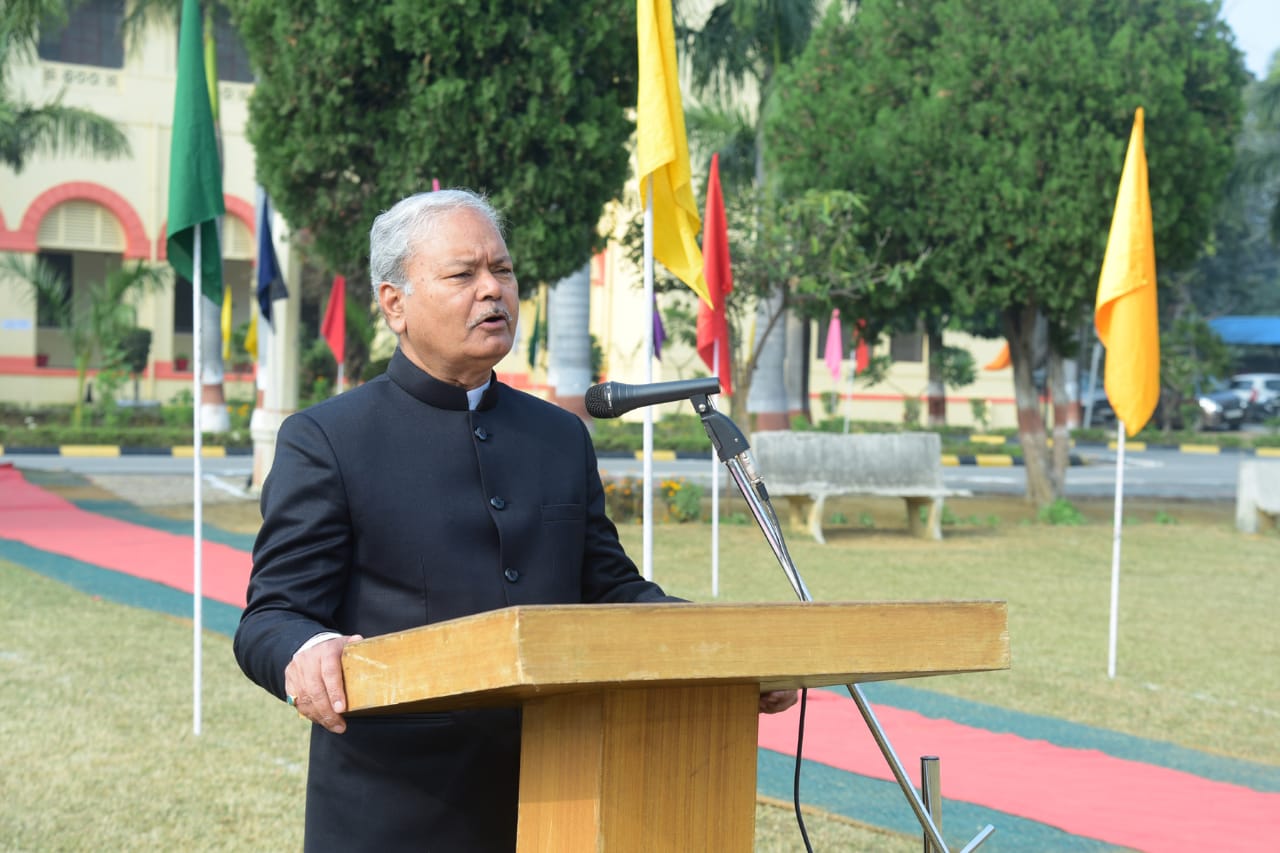 Republic Day celebration-2022 Hon’ble Vice-Chancellor addressing the gathering