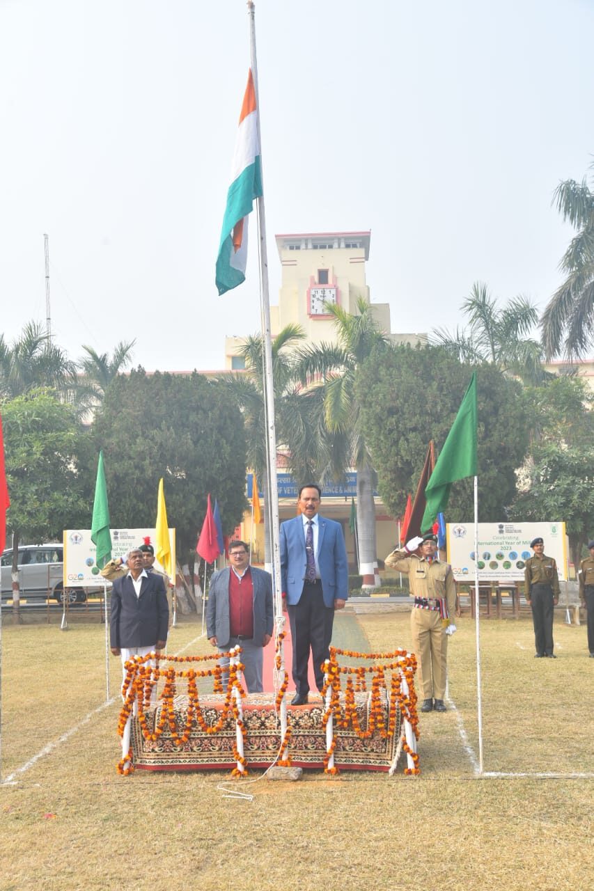 Celebrating 74th Republic Day 2023 at DUVASU Mathura