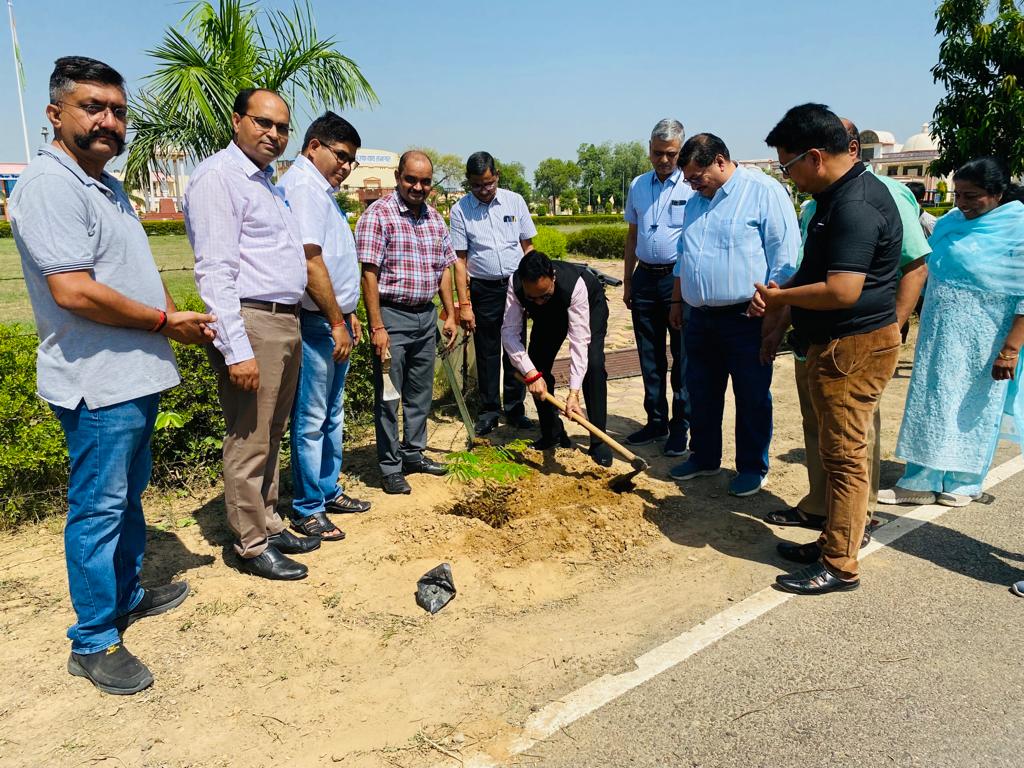 विश्व पर्यावरण दिवस के अवसर पर माननीय कुलपति महोदय और विश्वविद्यालय के अन्य अधिकारियों द्वारा वृक्षारोपण