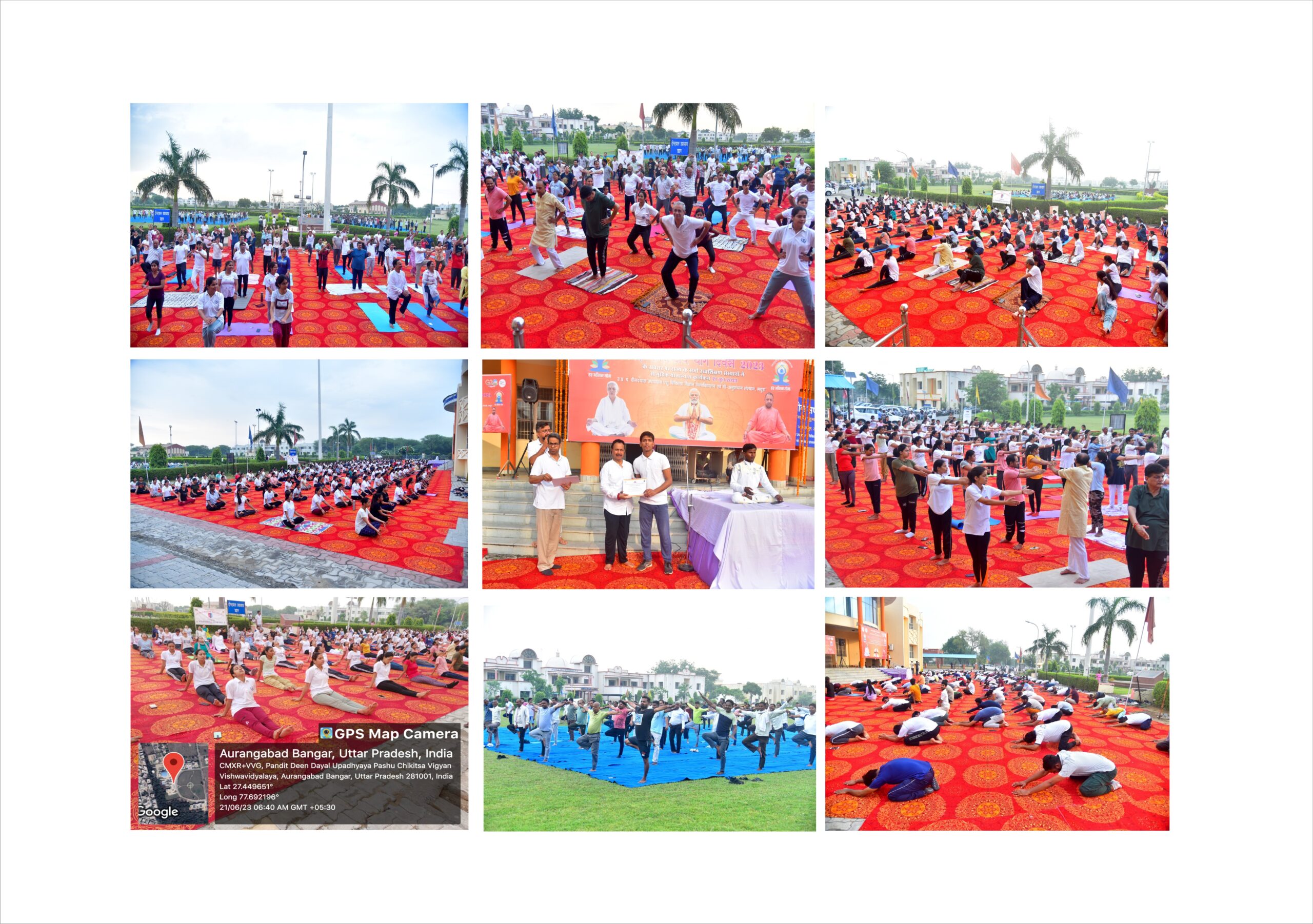 Celebration of International Yoga Day at DUVASU,Mathura